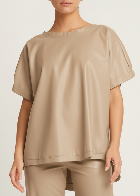 Vegan Leather Fashion Tee