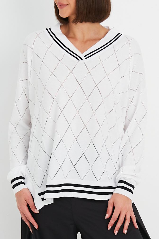 Pima Cotton PGA V Neck Sweater