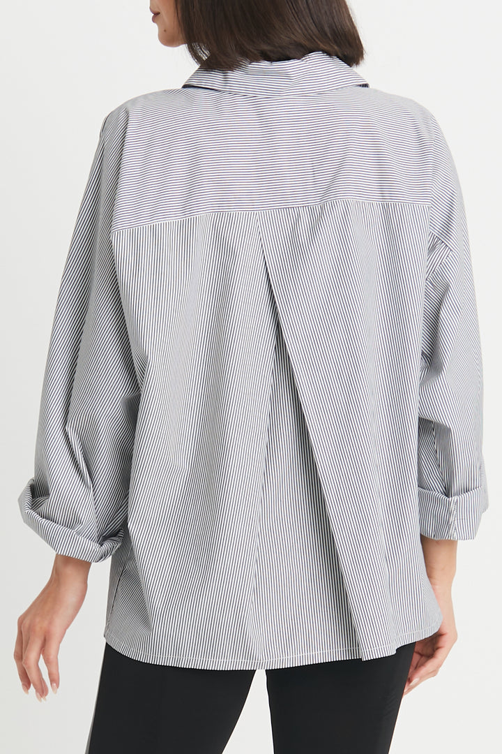 Cotton Raglan Stripe Shirt