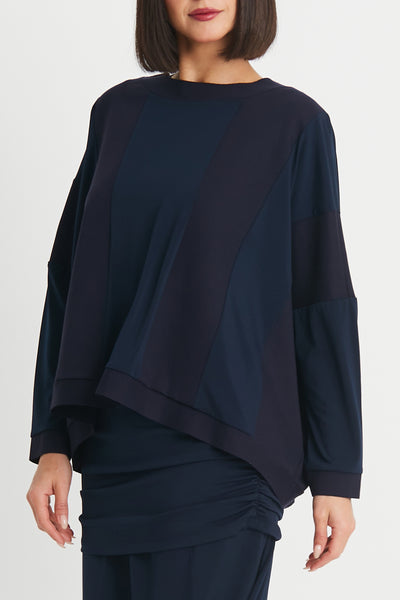 Matte Jersey  / Scuba Mixed Media Panel Top