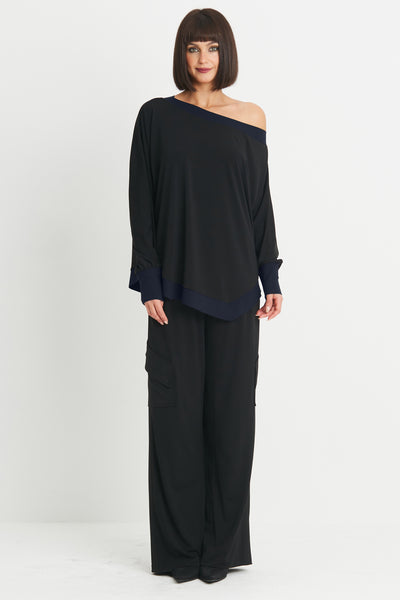 Matte Jersey Boat Neck Top
