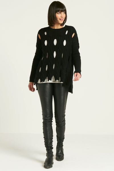 Pima Cotton Cable Car Wash Crewneck Sweater