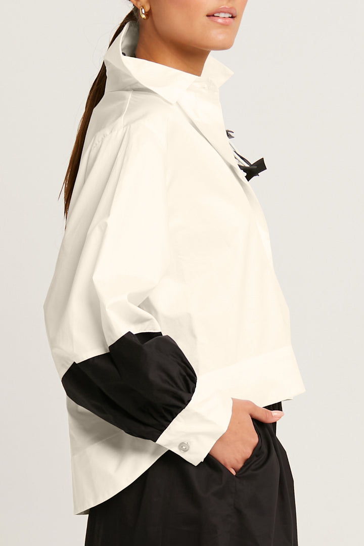 Cotton Puffy Sleeve Shirt