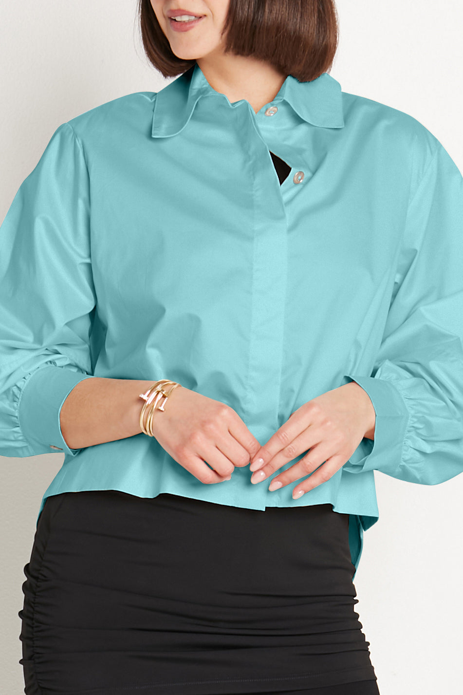 Cotton Puffy Sleeve Shirt