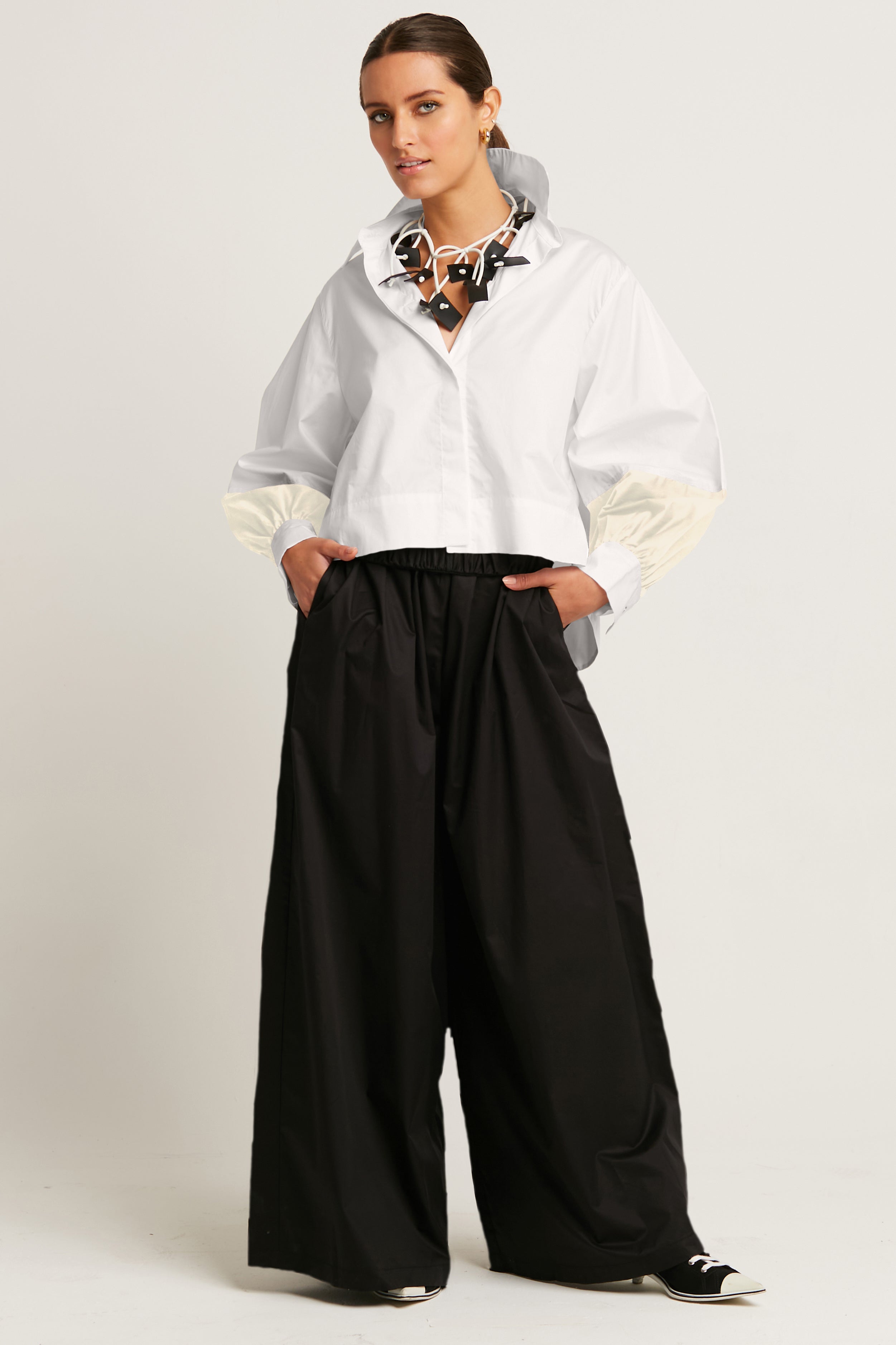 Cotton Puffy Sleeve Shirt – PLANET by Lauren G