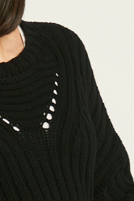 Pima Cotton Chunky Crewneck Sweater