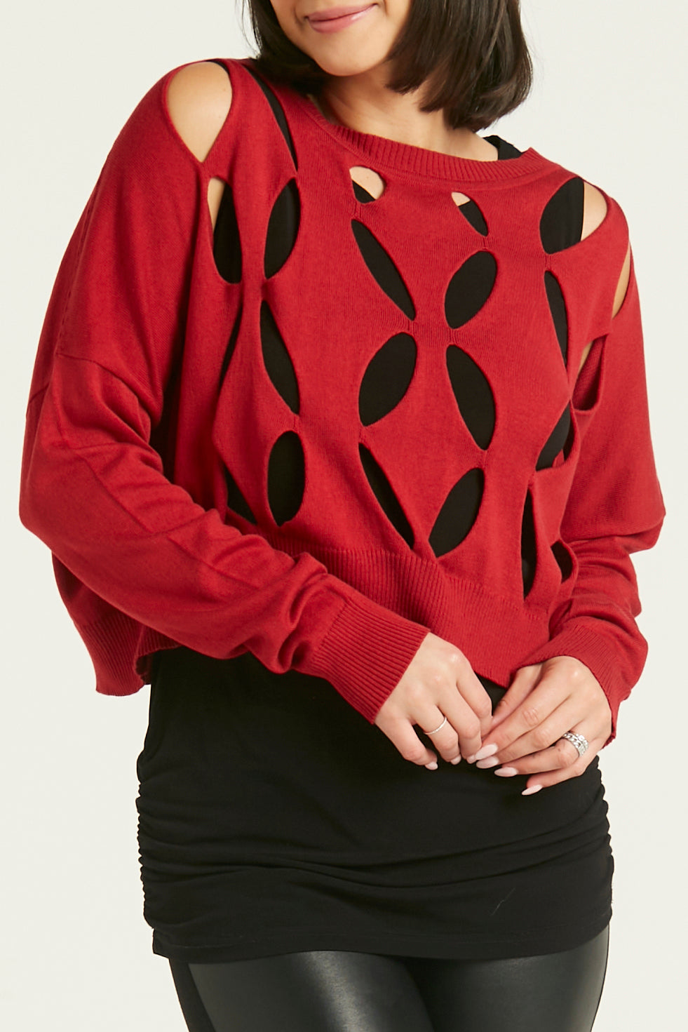 Pima Cotton Flower Power Mini Crewneck Sweater