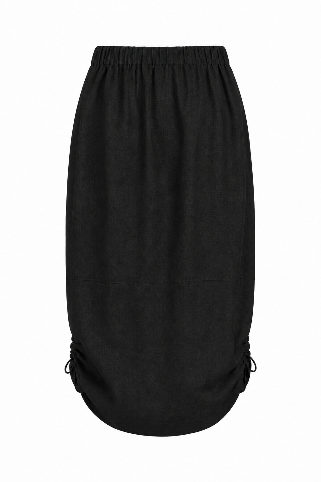 Linen Bungee Skirt - Black