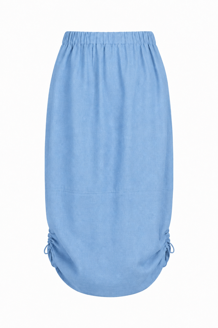Linen Bungee Skirt - Chambray