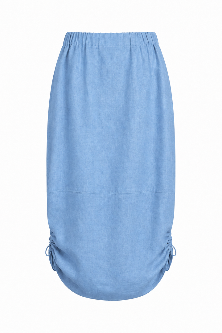 Linen Bungee Skirt - Chambray
