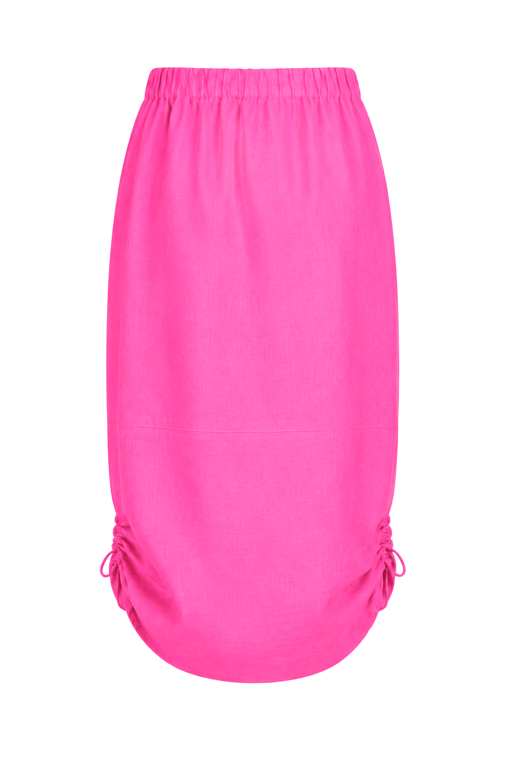 Linen Bungee Skirt - Fuchsia