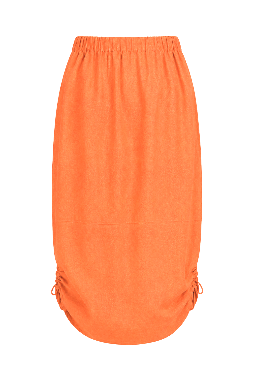 Linen Bungee Skirt - Orange