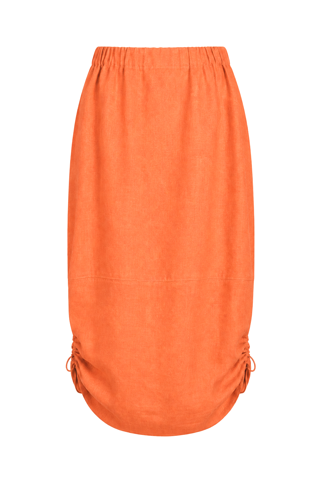 Linen Bungee Skirt - Orange