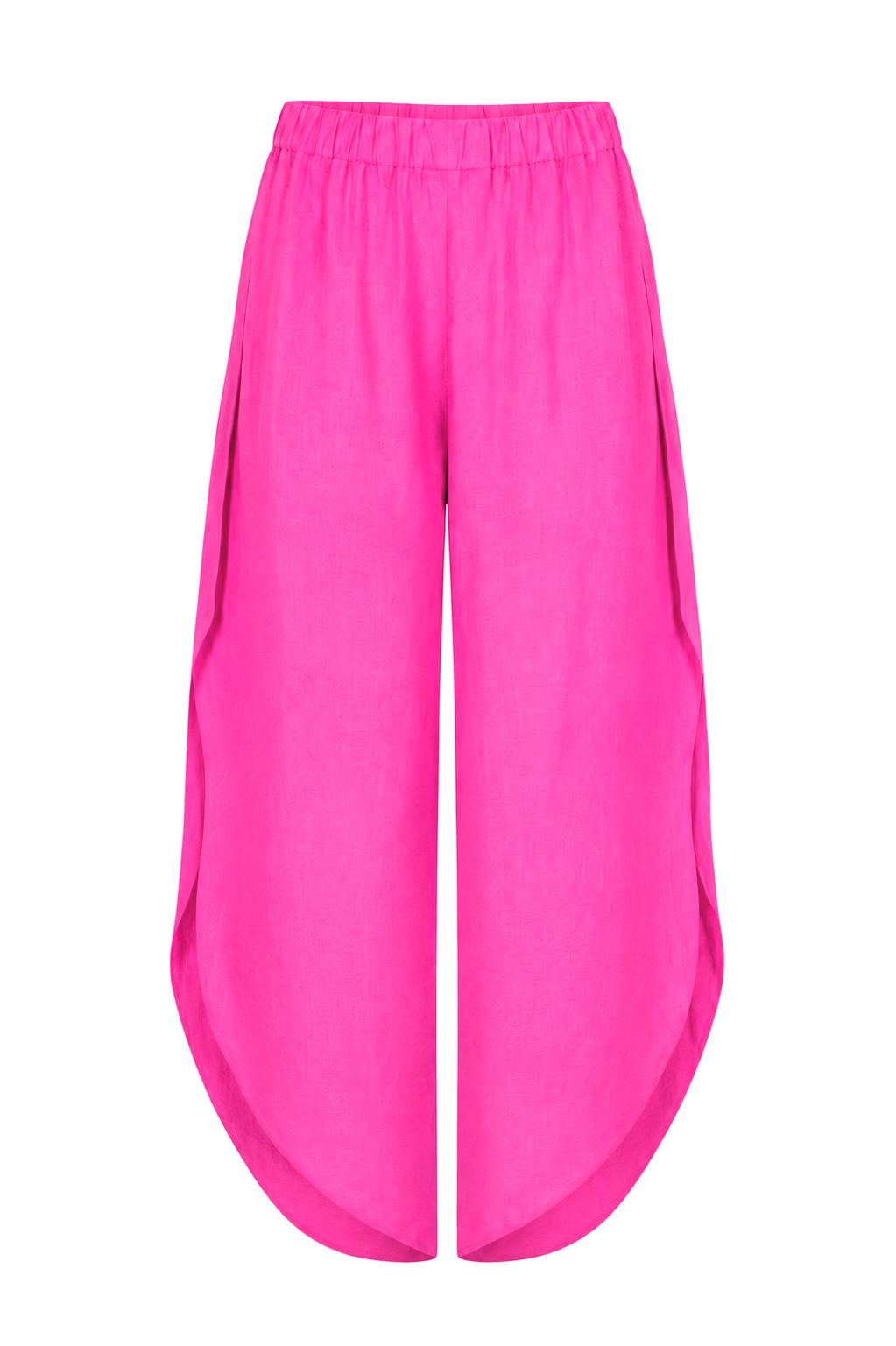 Linen Petal Pants - Fuchsia