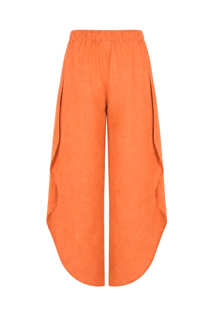 Linen Petal Pants - Orange