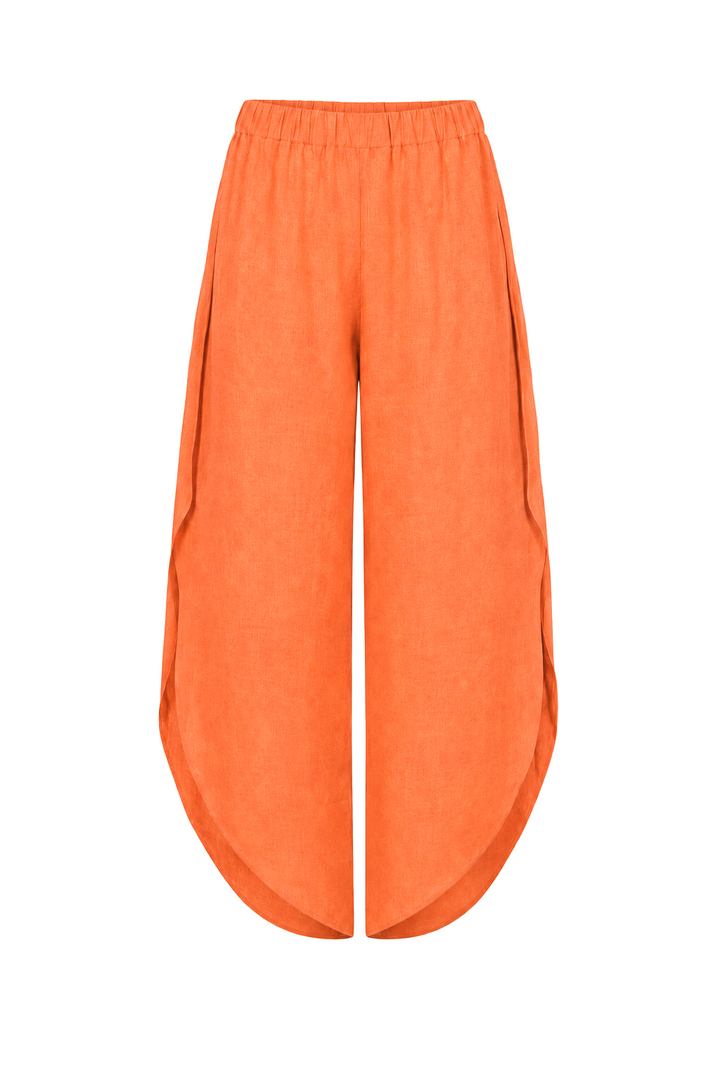 Linen Petal Pants - Orange