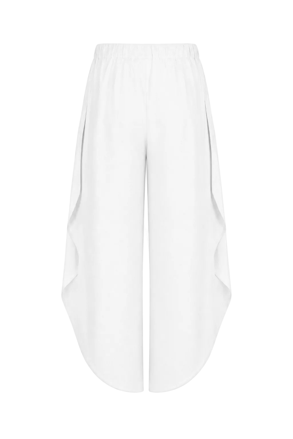 Linen Petal Pants - White
