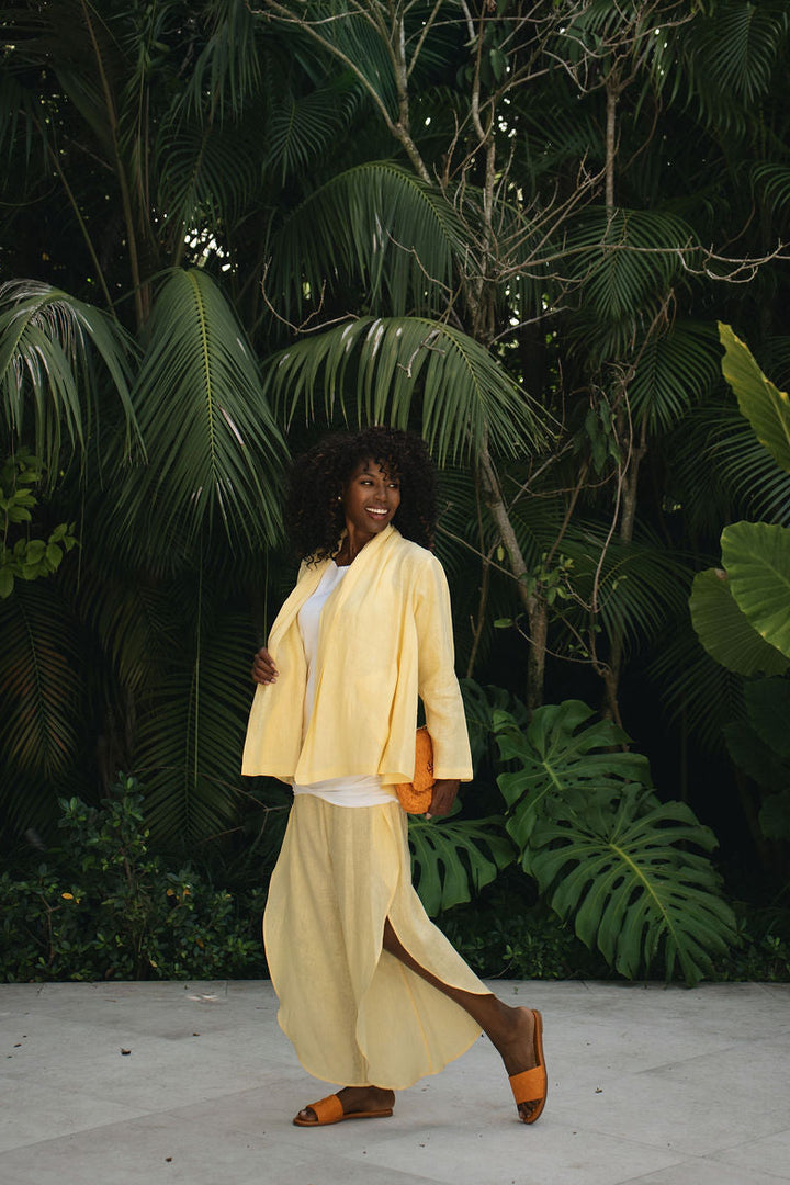 Linen Perfect Duster - Banana
