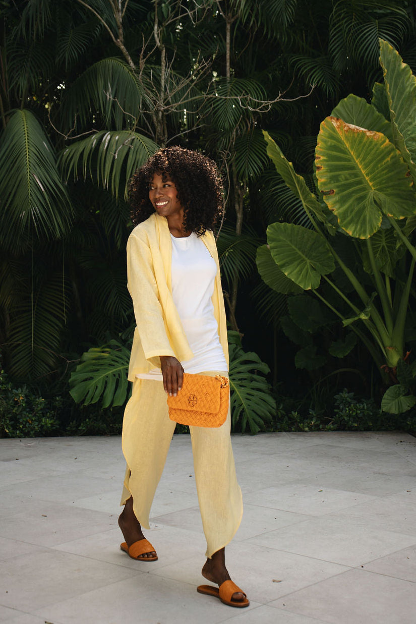 Linen Perfect Duster - Banana