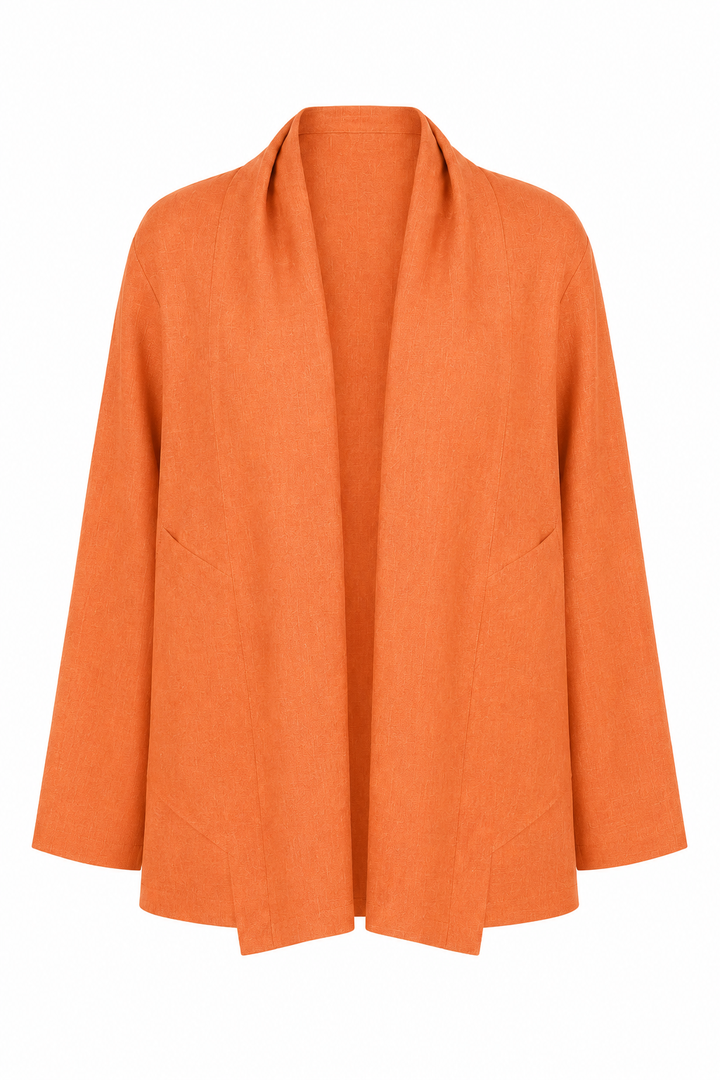 Linen Perfect Duster - Orange