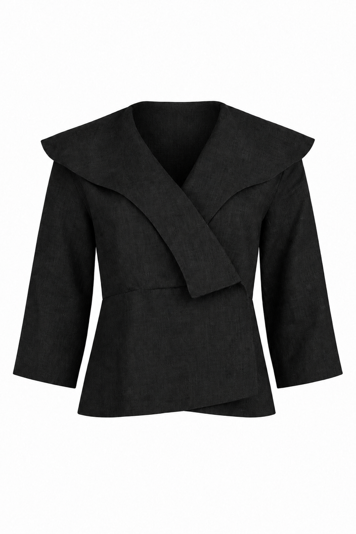 Linen Harbor Jacket - Black