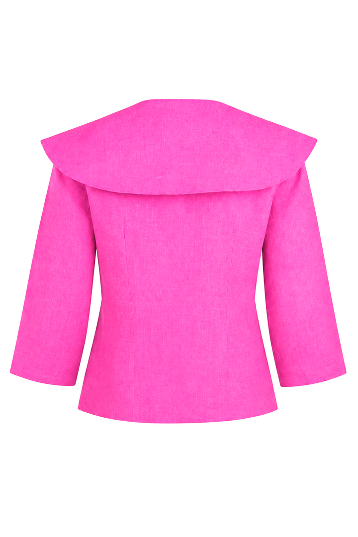Linen Harbor Jacket - Fuchsia