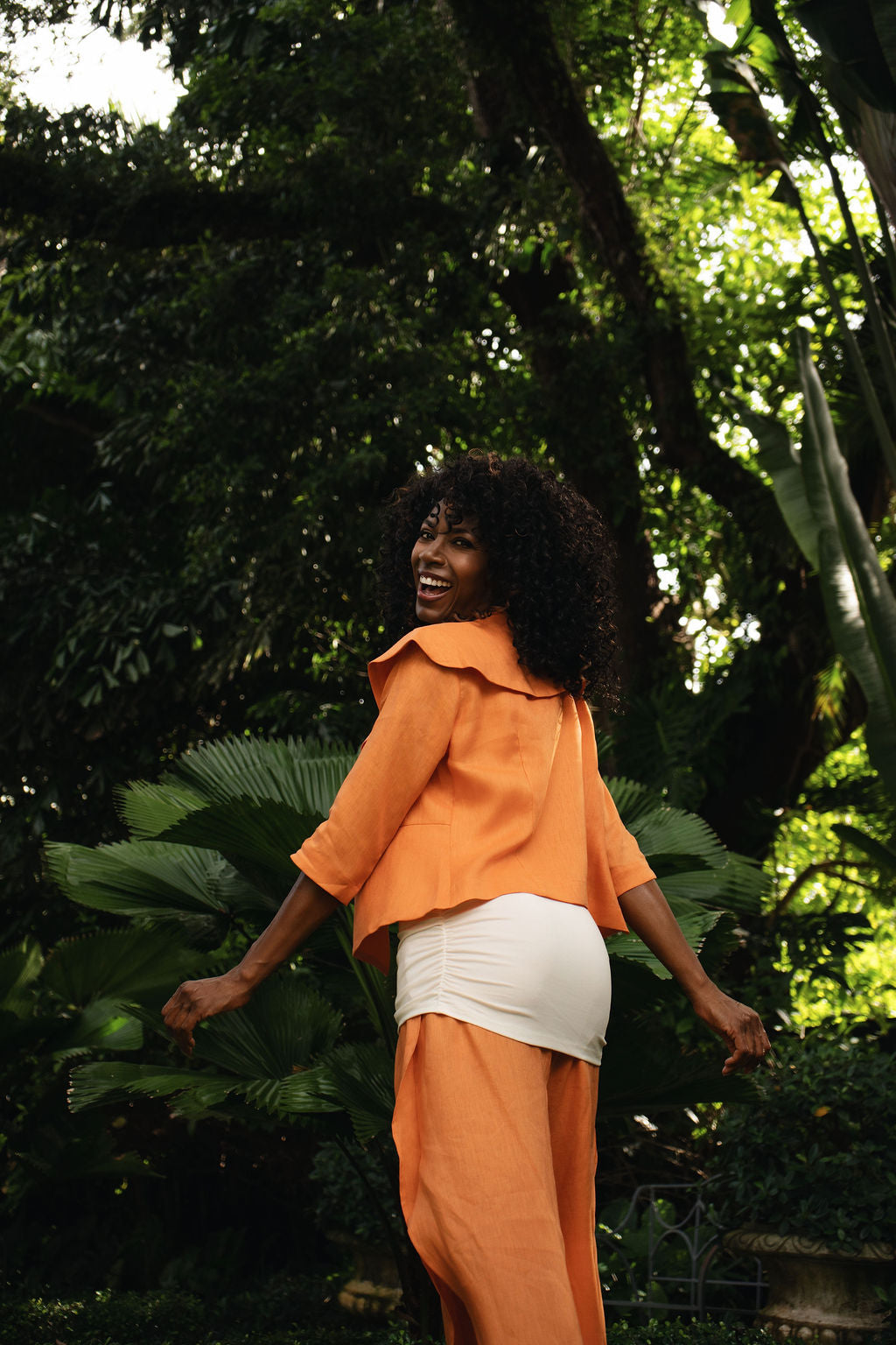 Linen Harbor Jacket - Orange