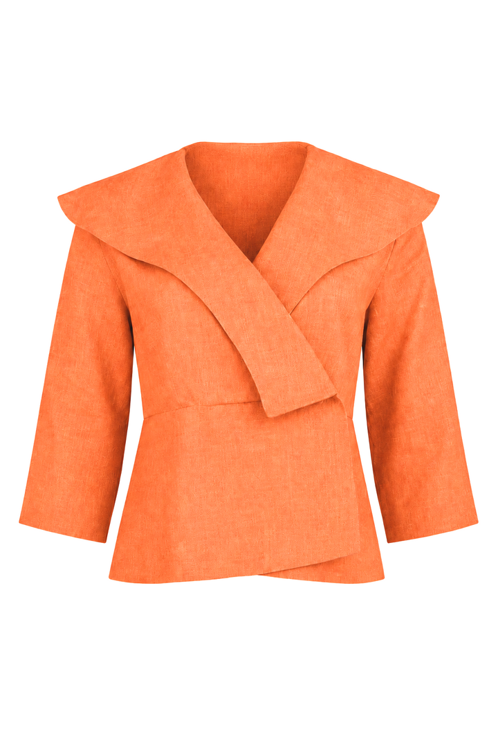 Linen Harbor Jacket - Orange