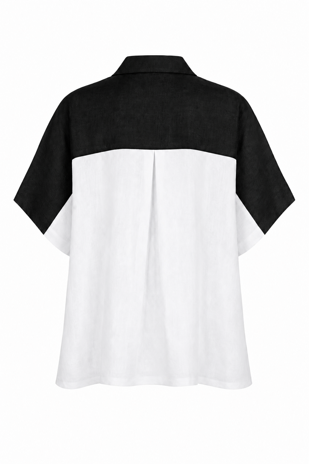 Linen Retro Shirt - Black/White