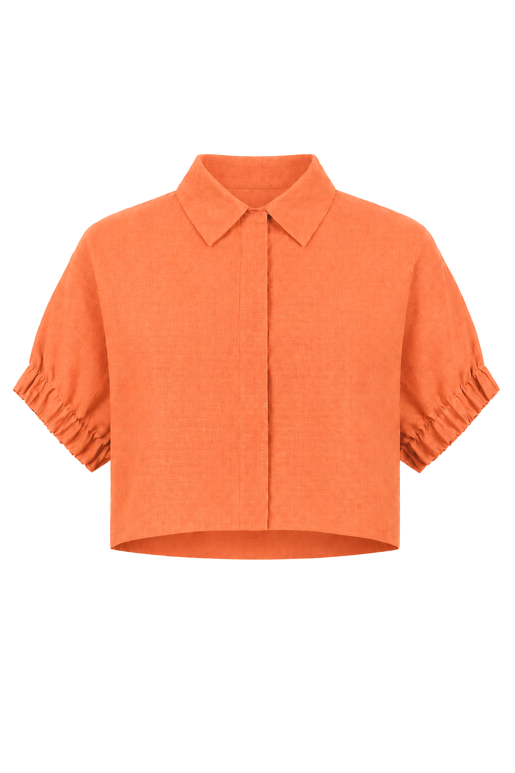 Linen Everyday Crop - Orange