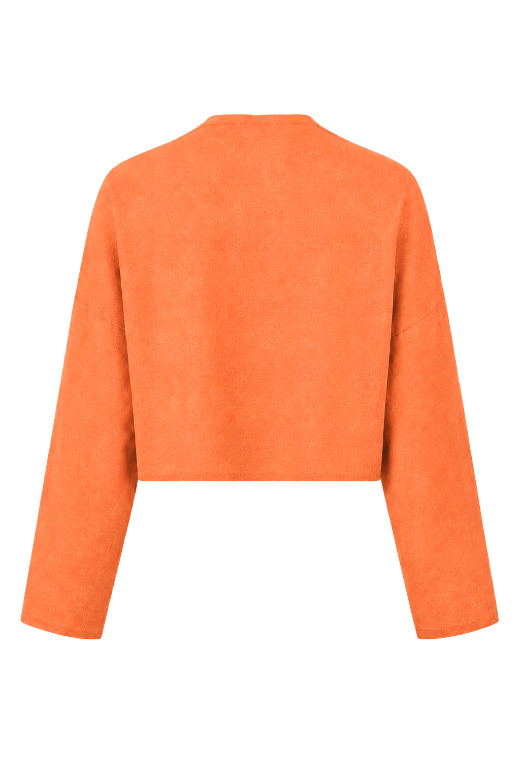 Linen Asymmetrical Bolero - Orange