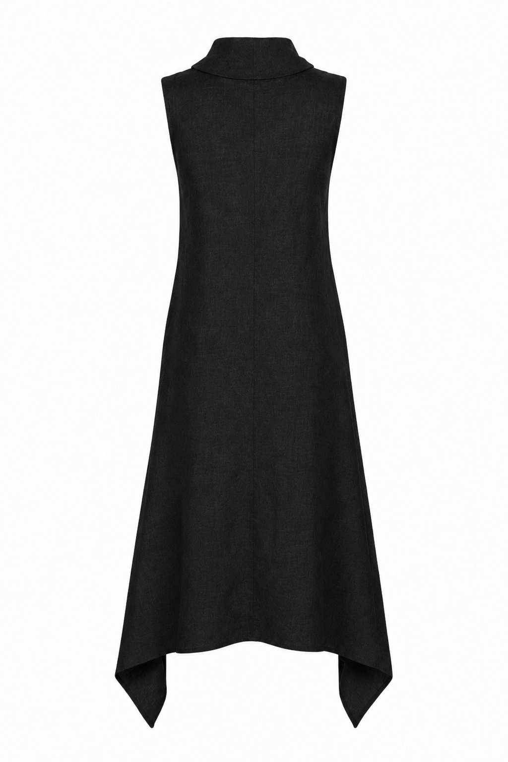Linen Arch Dress - Black