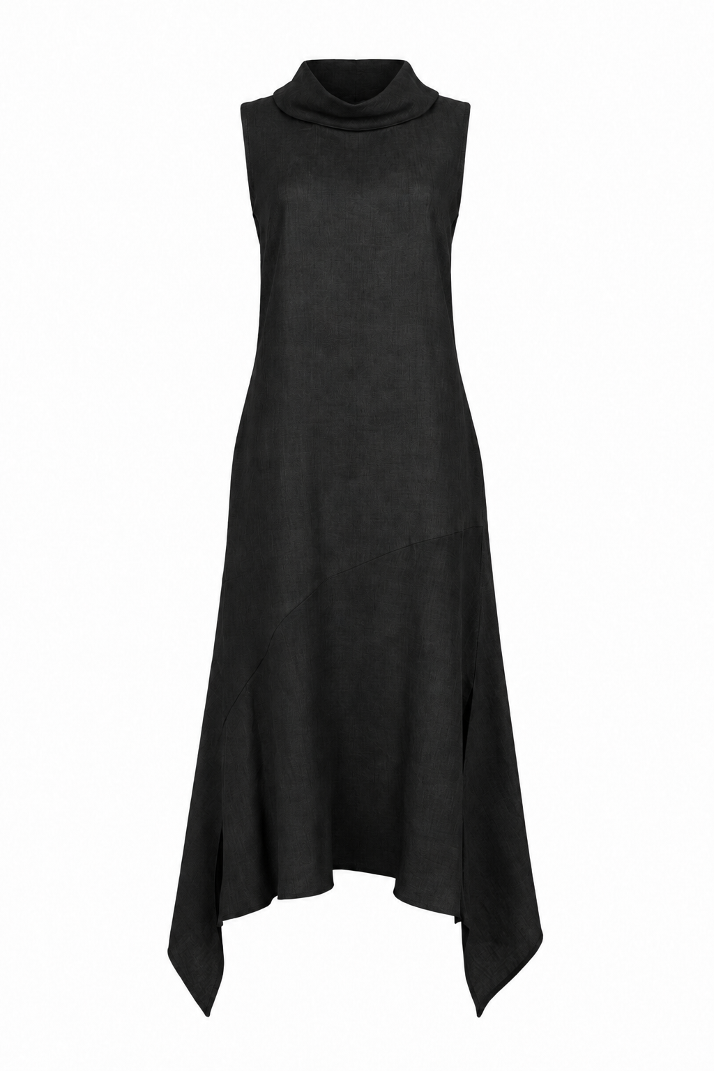 Linen Arch Dress - Black