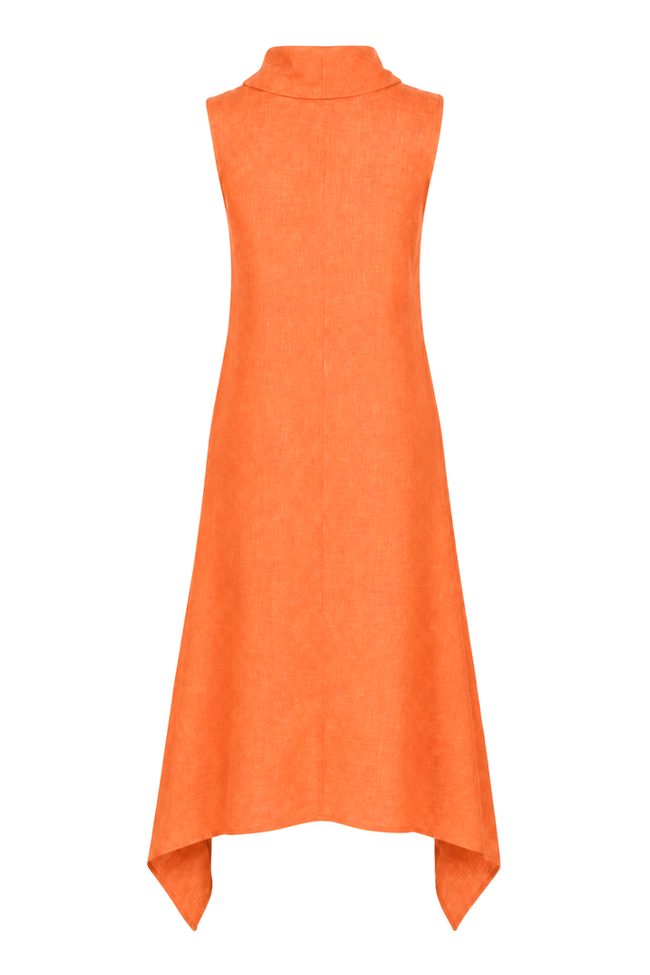 Linen Arch Dress - Orange