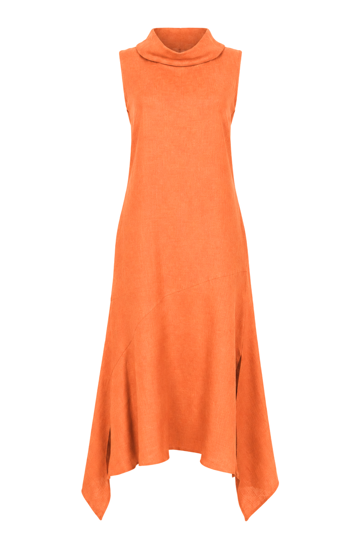 Linen Arch Dress - Orange