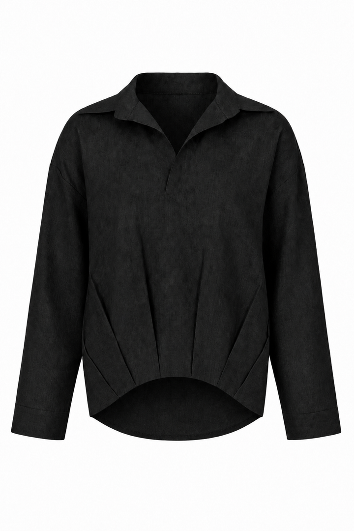 Linen Lina Shirt - Black