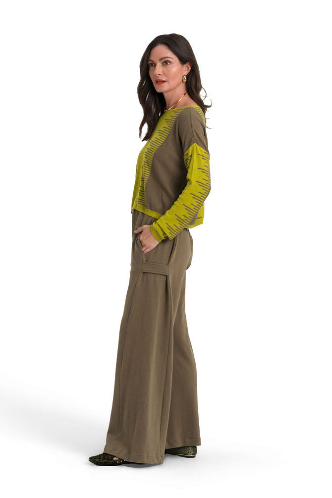 Pima Cotton Thrive Sweater - Pea/Turtle