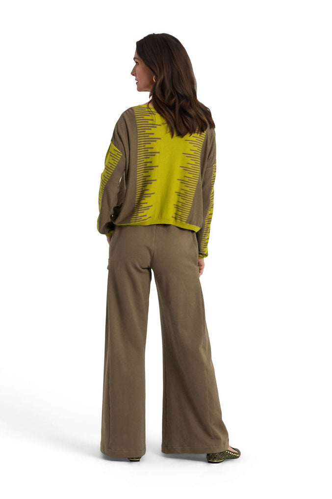 Pima Cotton Thrive Sweater - Pea/Turtle