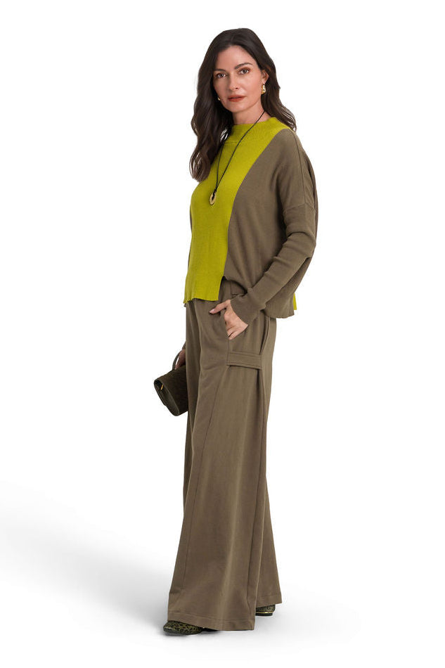 French Terry Side Tab Pants - Turtle