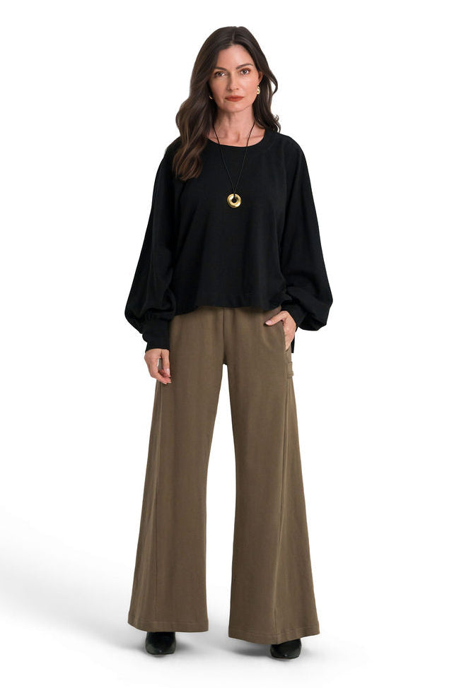 French Terry Side Tab Pants - Turtle