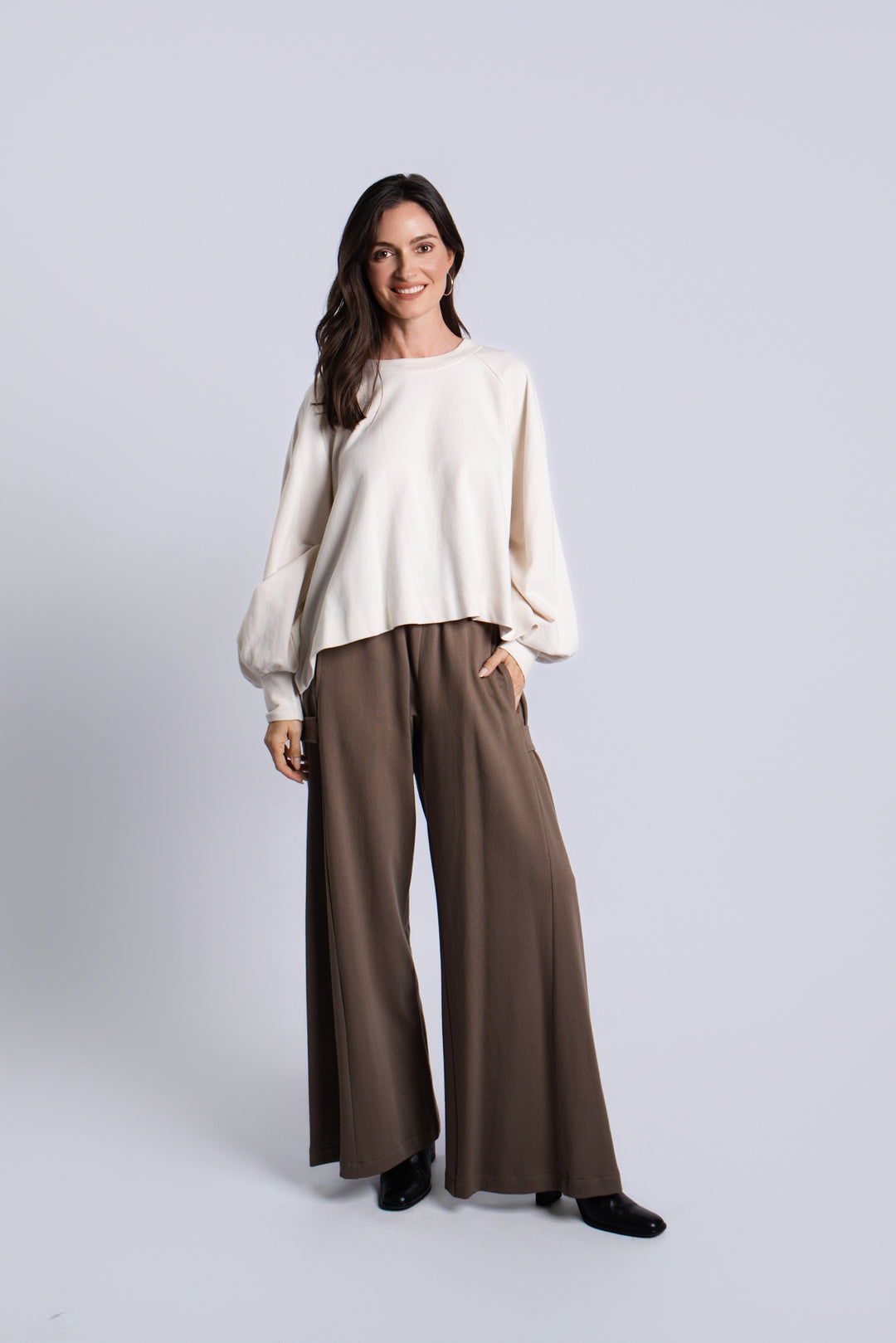 French Terry Raglan Sweatshirt - Stone