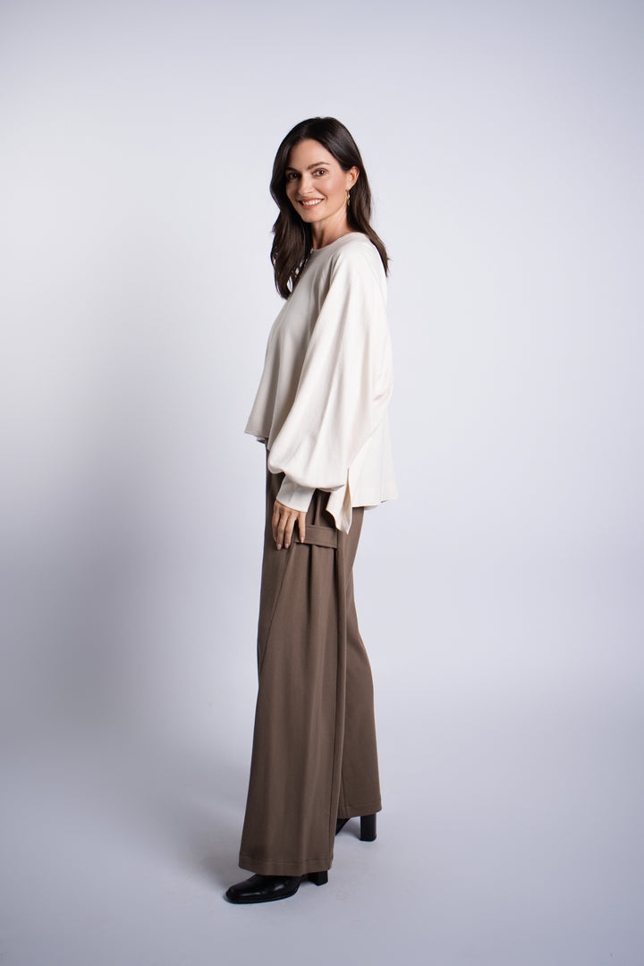 French Terry Raglan Sweatshirt - Stone