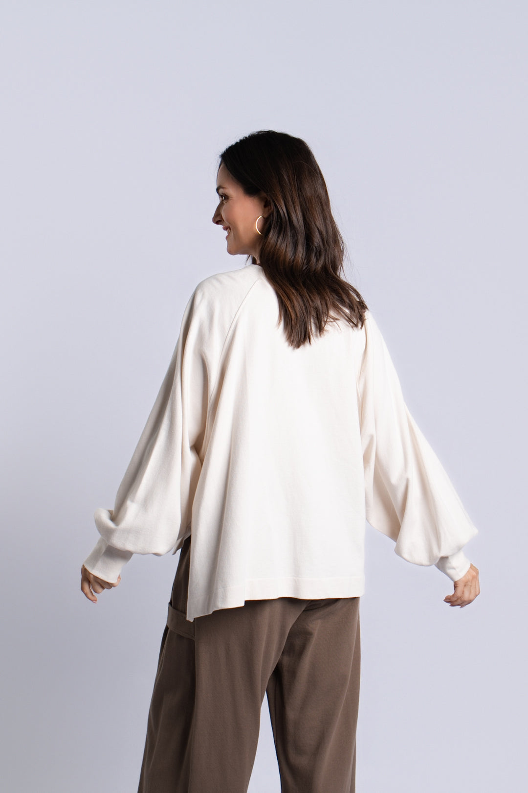 French Terry Raglan Sweatshirt - Stone