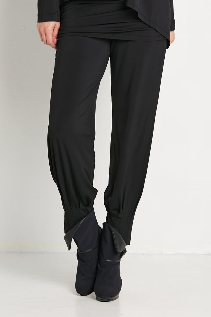 Matte Jersey Pinched Pleat Pants