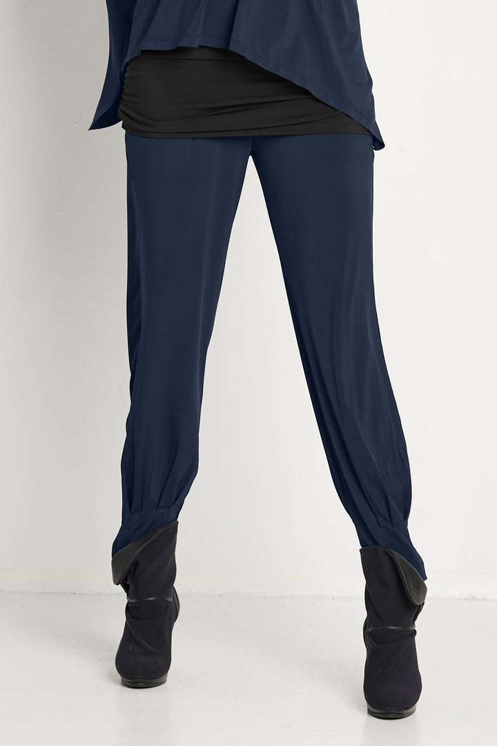 Matte Jersey Pinched Pleat Pants