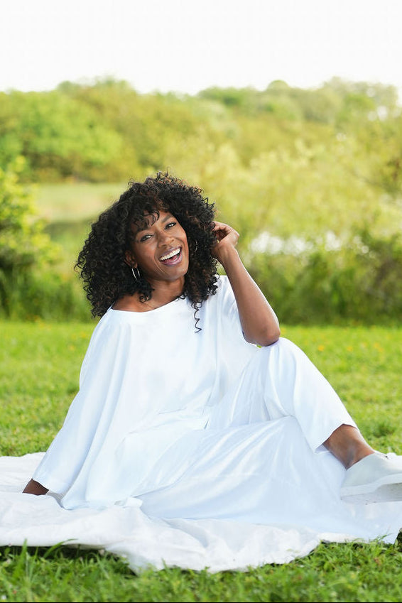 Sateen Off the Shoulder Blouse - White