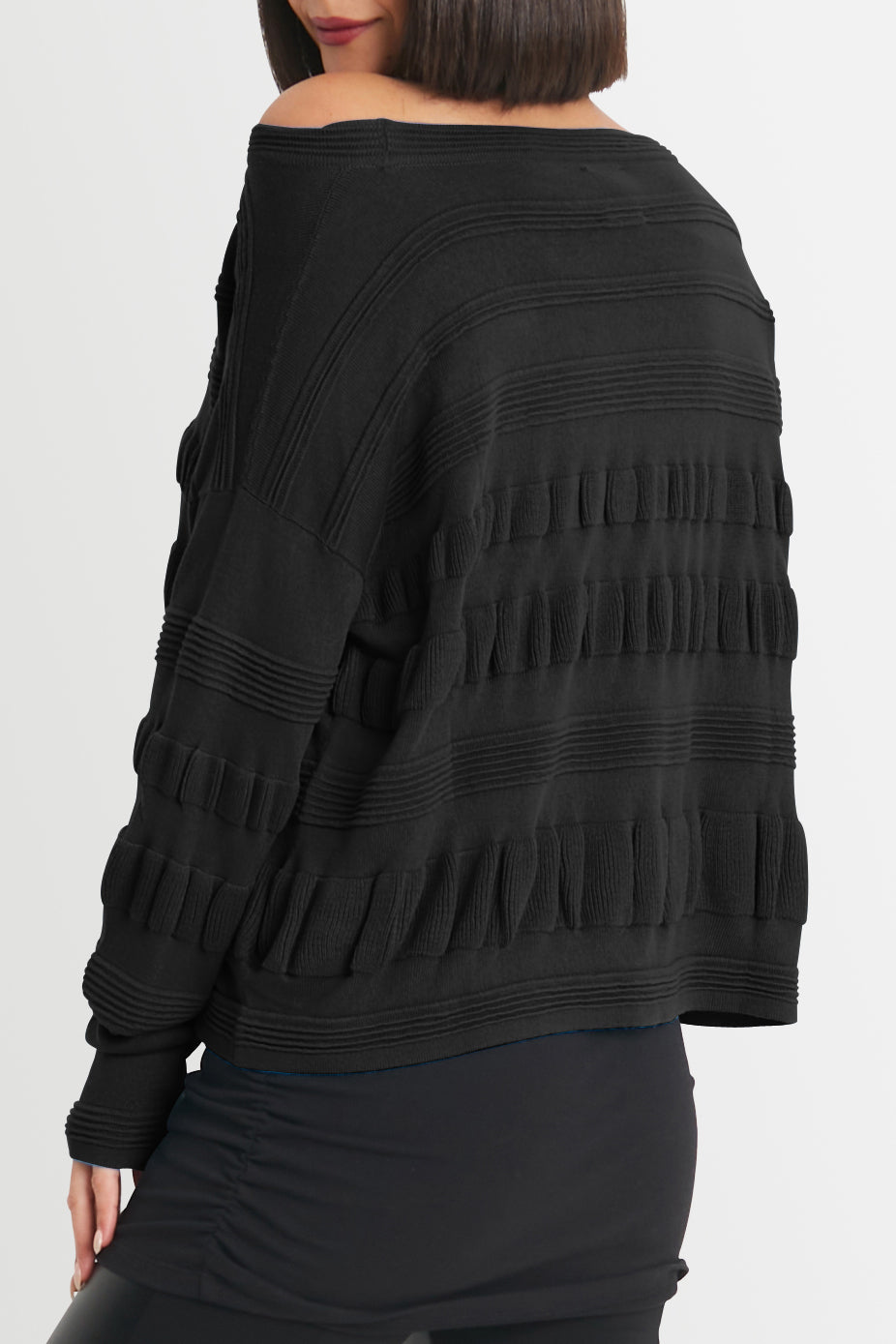 Pima Cotton Pucker Up Crewneck Sweater