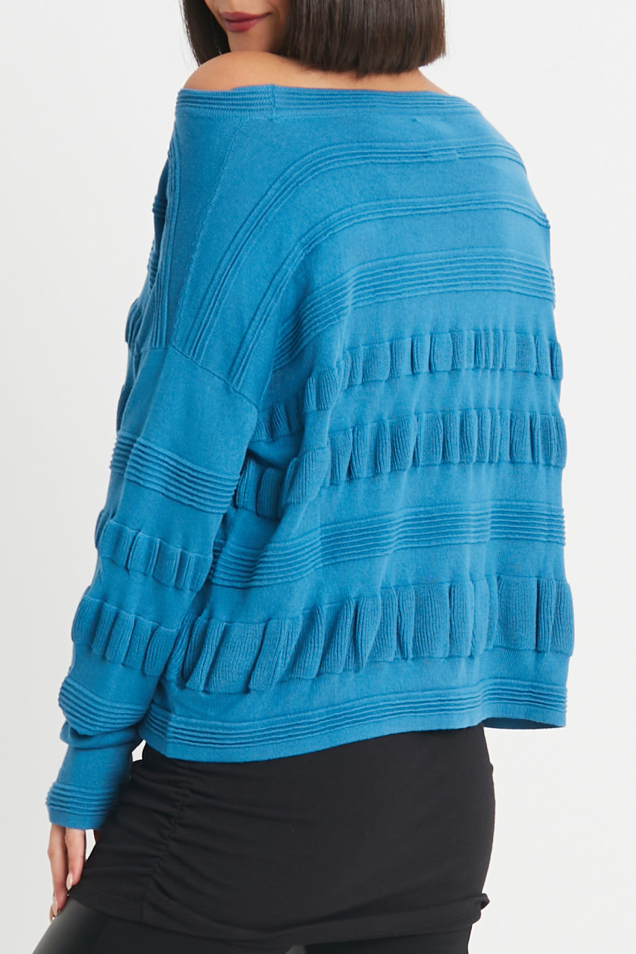 Pima Cotton Pucker Up Crewneck Sweater