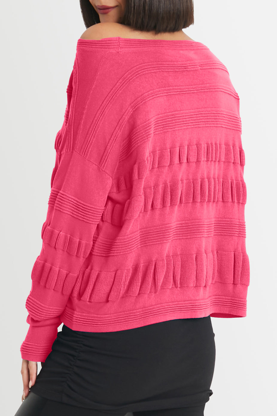 Pima Cotton Pucker Up Crewneck Sweater