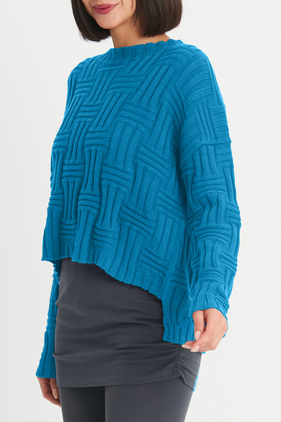 Cotton Weavie Crewneck Sweater